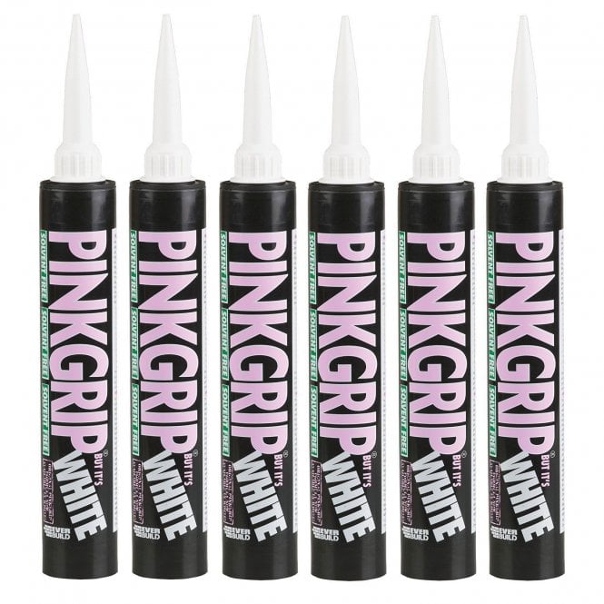 Sika 12x 380ML Pinkgrip But Its White Fill Grab Adhesive Solvent Free
