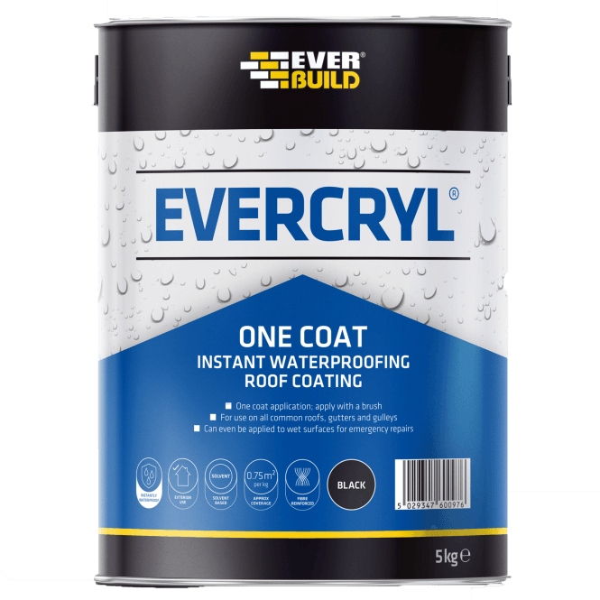 Sika 1KG Evercryl 1-Coat Fibre-Based Instant Roof Repair Compound