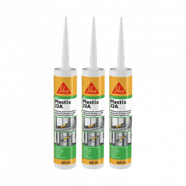 3x 300ml Plastix 22A Premium Grade Silicone Sealant - Black