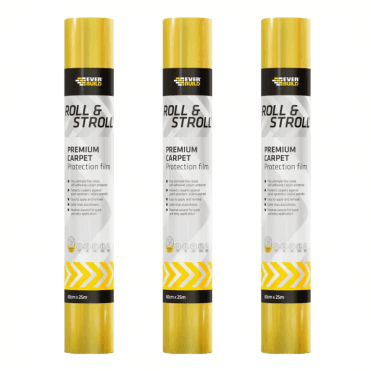 3x Roll & Stroll Carpet Floor Protection Protector Film 600mm x 25m