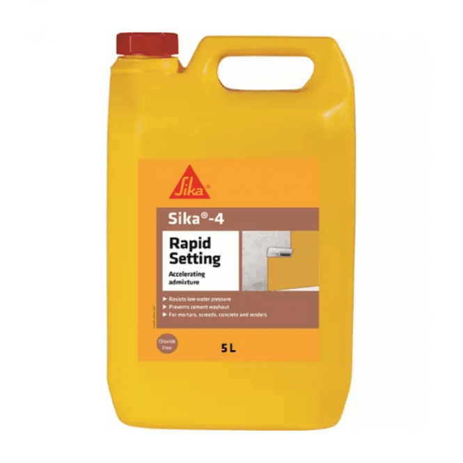 Sika 4 Rapid Setting Admixture, Brown, 5L