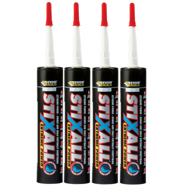 4 x 290ML Stixall Polymer Grab Sealant Adhesive - White
