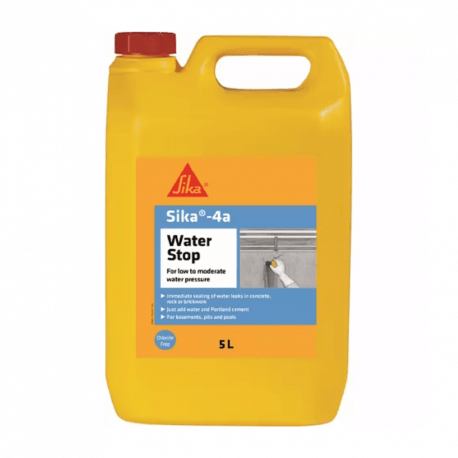 Sika 4a Water Stop Admixture, Clear, 5L