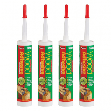 4x 310ML Lumberjack Polyurethane Wood Adhesive Gel - 5-Minute Setting