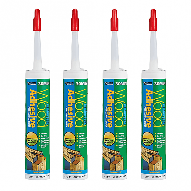 Sika 4x Lumberjack 30-Minute Polyurethane Wood Adhesive Waterproof Glue Gel