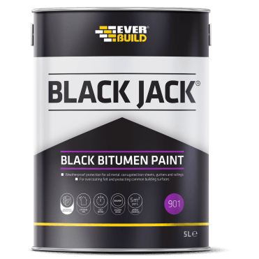 5L 901 Black Bitumen Paint Black Jack Weatherproof Protection
