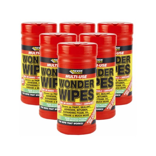 Sika 6 x Multi-Purpose Wonder Wipes Hand Cleaners For Oil & Grease - 100 Tub