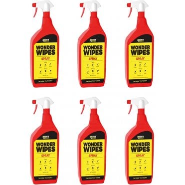 6x 1L Wonder Wipes Spray Multi-Purpose Cleaner PVC Stain Remover