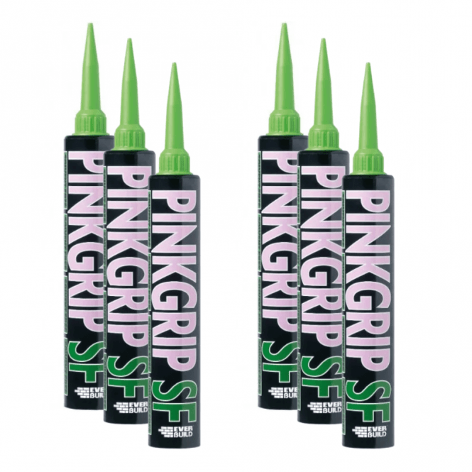 Sika 6x 380ML Pinkgrip Grab Adhesive - Solvent Free