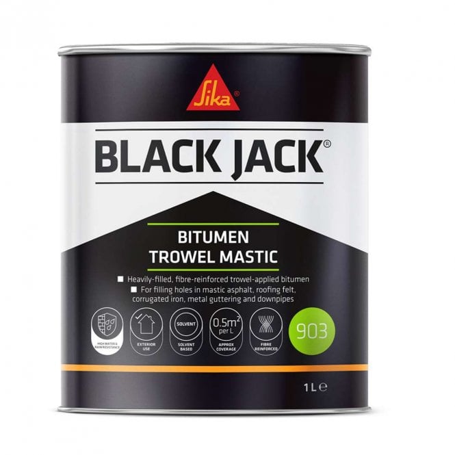 Sika Black Jack 903 Black Bitumen Trowel Mastic