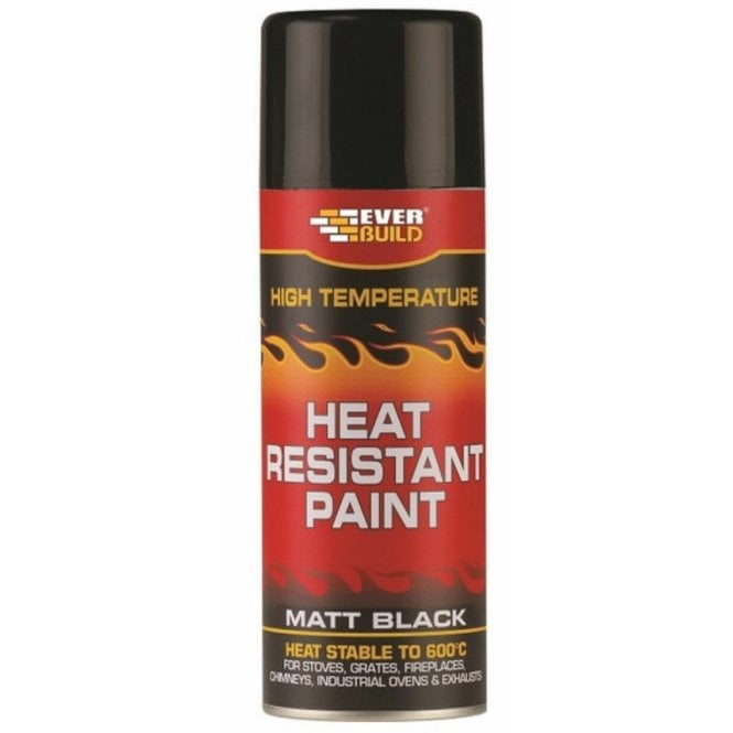 Sika Matt Black Wood Burner Stove Exhaust Oven Heat Resistant Spray Paint