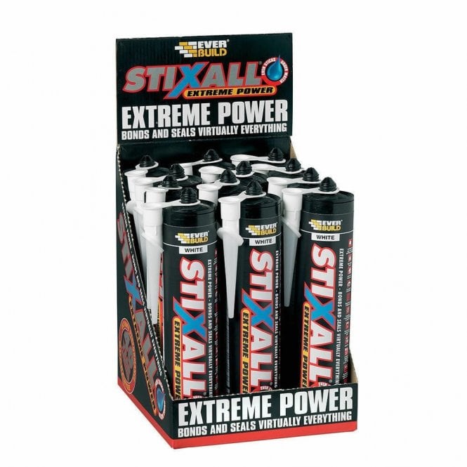Sika Everbuild STIXALL 12 BOX MS Polymer Grab Sealant Adhesive 290ml Stix Brown