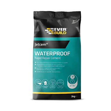 Jetcem Waterproof Rapid Repair Cement, Grey, 3kg