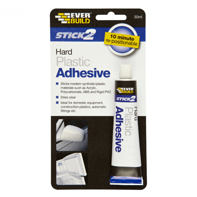 Sika Stick 2 Hard Plastic Adhesive, Clear, 30ml