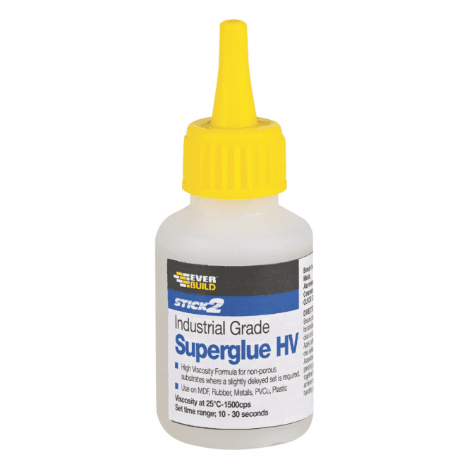 Sika Stick 2 Industrial Grade High Viscosity Superglue, Clear