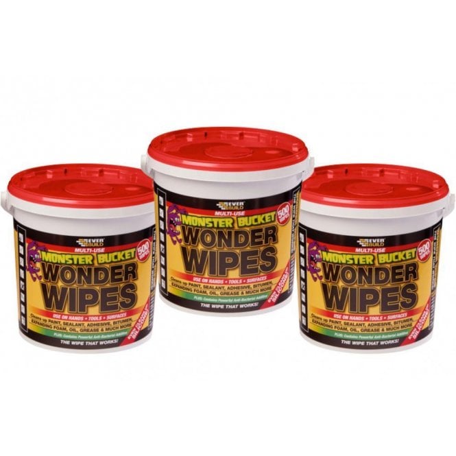 Sika Wonder Wipes Monster 500 Wipe Tub Hand Cleaning Wipe Multi-Purpose 3 Tubs