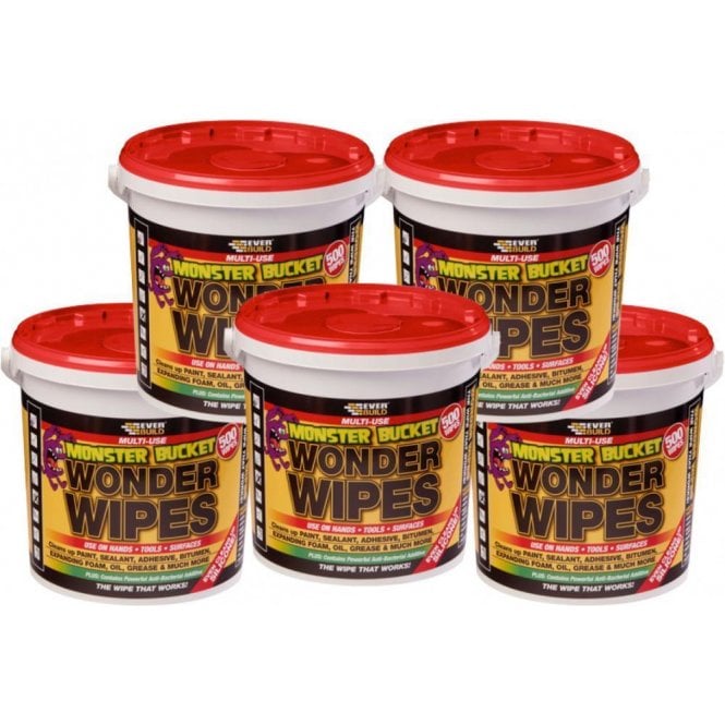 Sika Wonder Wipes Monster 500 Wipe Tub Hand Cleaning Wipe Multi-Purpose 5 Tubs
