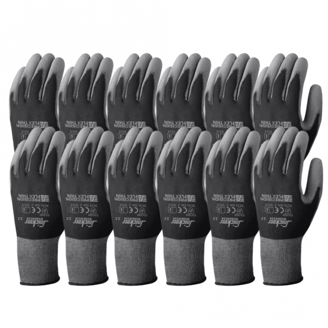 Snickers 12 x 9321 Precision Flex Light Gloves Size 9