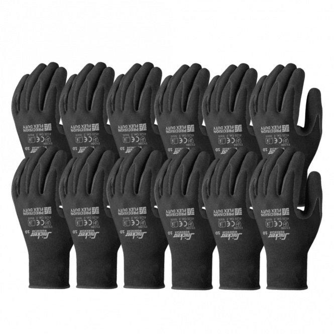 Snickers 12 x Pairs 9305 Precision Flex Duty Gloves Size 10