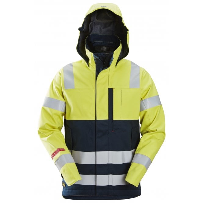 Snickers 1361 ProtecWork, Waterproof Shell Jacket, High-Vis Class 3