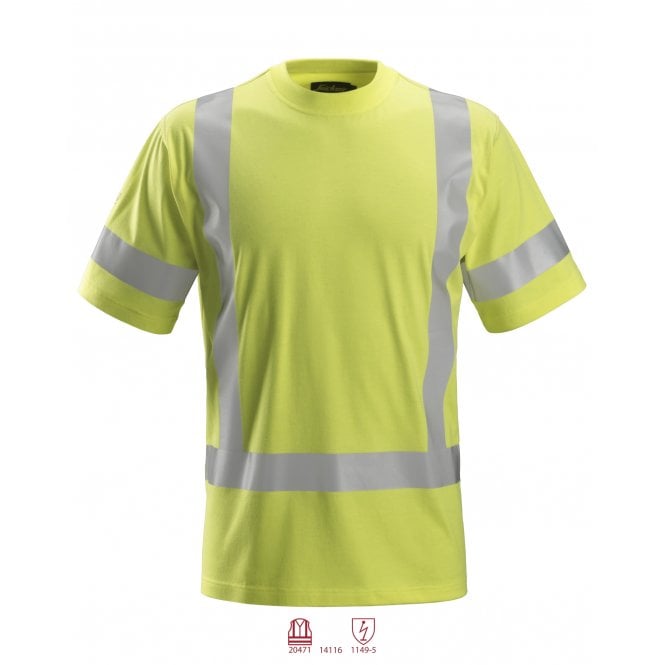 Snickers 2562 ProtecWork, Short Sleeve T-Shirt, High-Vis Class 3