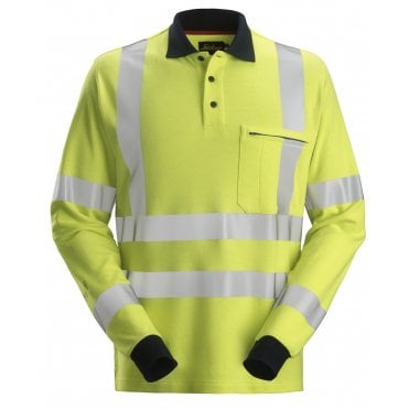 2661 ProtecWork, Long Sleeve Polo Shirt, High-Vis Class 3