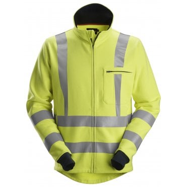 2864 ProtecWork Full Zip Sweatshirt - High-Vis Yellow/Navy Class 3