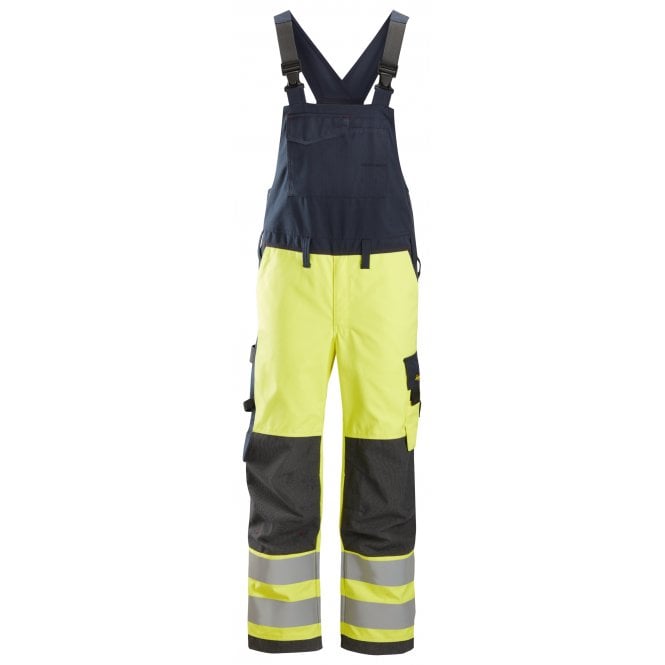 Snickers 6060 ProtecWork, Bib & Brace Trousers, High-Vis Class 2