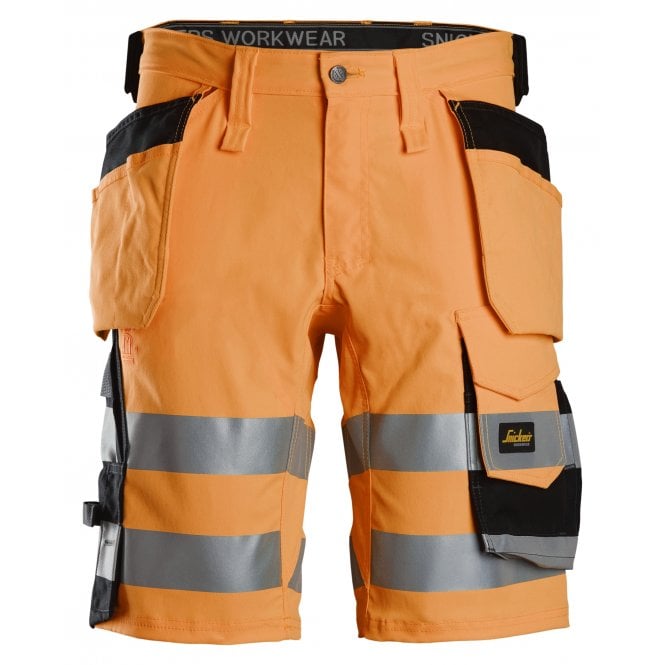 Snickers 6135 High-Vis Class 1 Stretch Shorts with Pockets