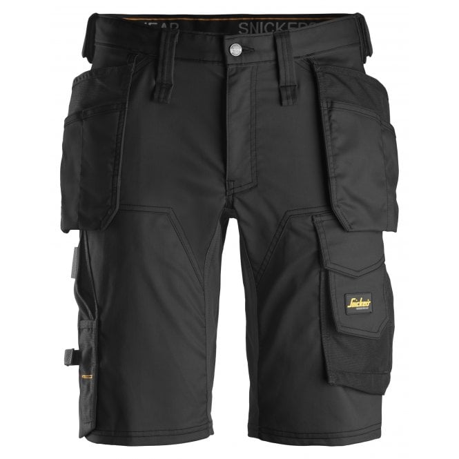 Snickers 6141 Black Allroundwork Stretch Slim Shorts