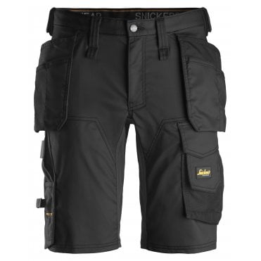 6141 Black Allroundwork Stretch Slim Shorts