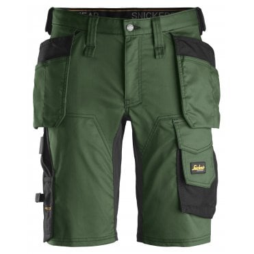 6141 Forest Green/Black Allroundwork Stretch Slim Shorts
