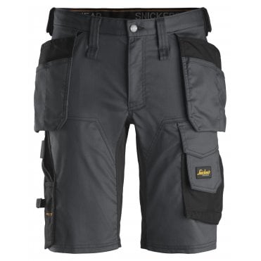 6141 Grey/Black Allroundwork Stretch Slim Shorts