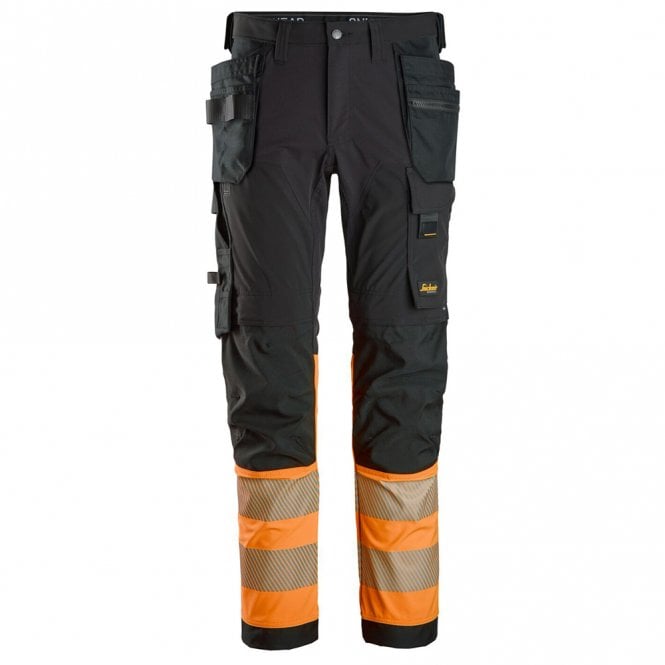 Snickers 6231 Hi-Vis Stretch Trousers with Holster Pockets