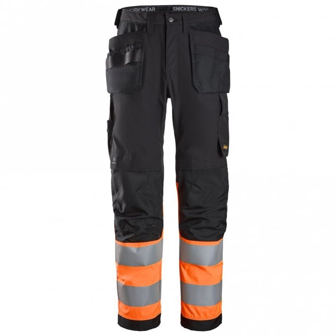 Snickers 6239 C1 Hi-Vis Trousers with Holster Pockets