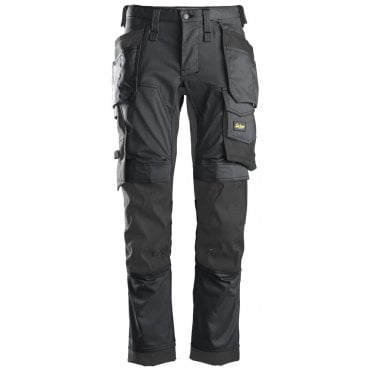 6241 AllroundWork, Stretch Trousers Holster Pockets Steel Grey/Black (5804)