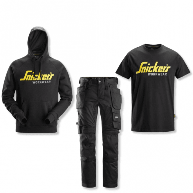 Snickers 6241 Trousers, 2899 Hoodie & 2586 T-Shirt Bundle