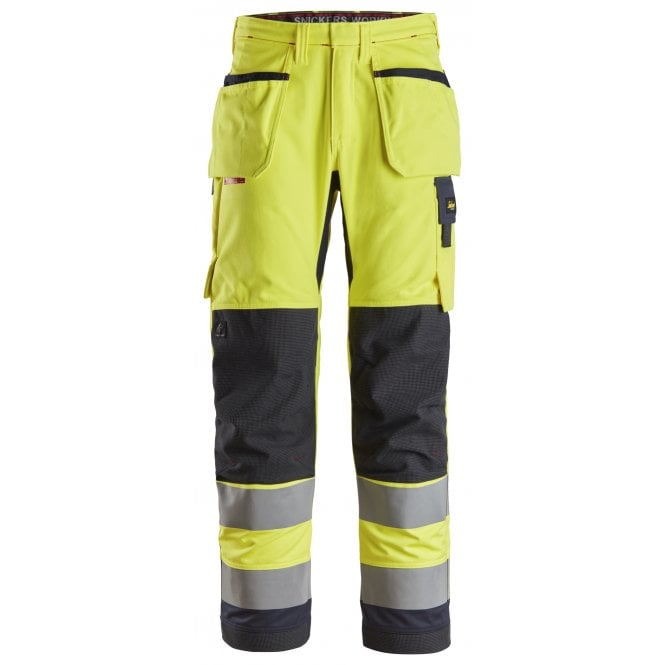 Snickers 6260 ProtecWork, Work Trousers Holster Pockets, High-Vis Class 2