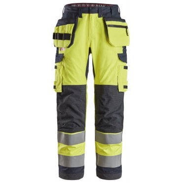 6261 ProtecWork, Work Trousers Holster Pockets Equal Leg Pockets, High-Vis Class 2