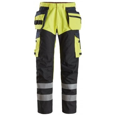 6265 ProtecWork, Trousers Reinforced front of leg, Holster Pockets High-Vis Class 1