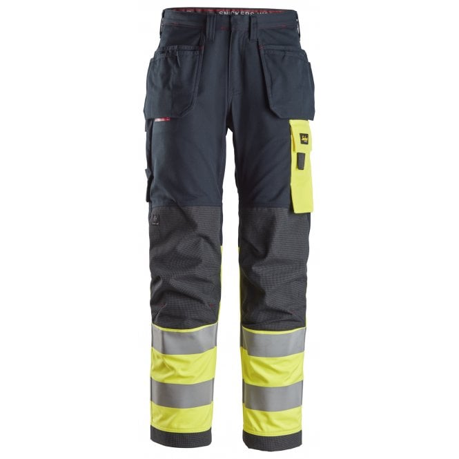 Snickers 6276 ProtecWork, Work Trousers Holster Pockets, High-Vis Class 1