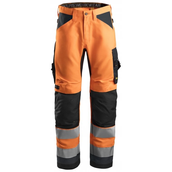 Snickers 6331 AllroundWork, High-Vis Work Trousers+ Class 2
