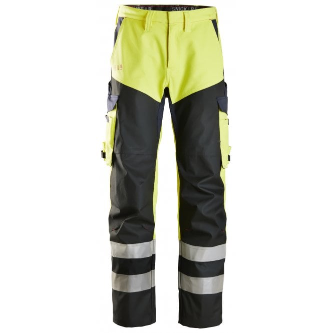 Snickers 6365 ProtecWork, Trousers Reinforced front of leg, High-Vis Class 1