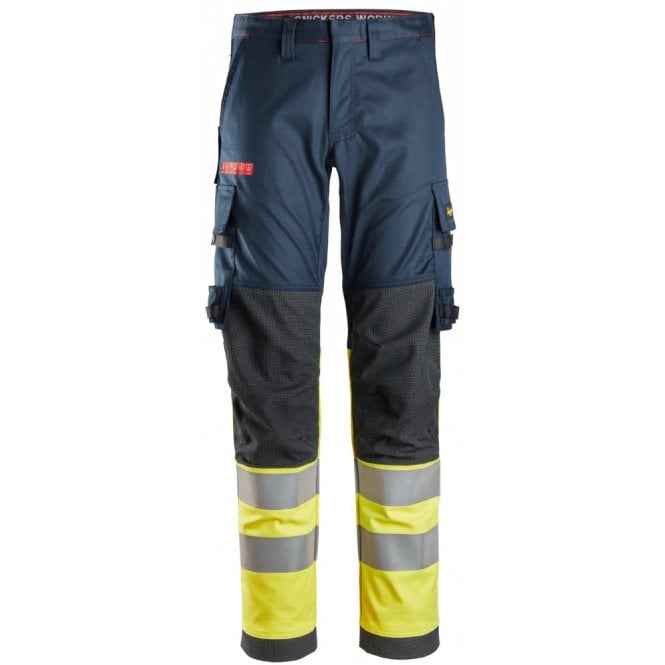 Snickers 6374 Hi-Vis Class 1 Pw Stretch Trousers