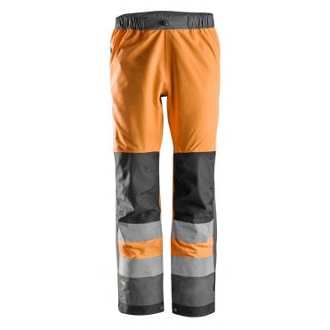 6530 AllroundWork, High-Vis Waterproof Shell Trousers Class 2