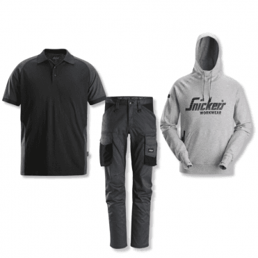 6803 Stretch Trousers, 2894 Hoodie & 2750 Polo Shirt Bundle