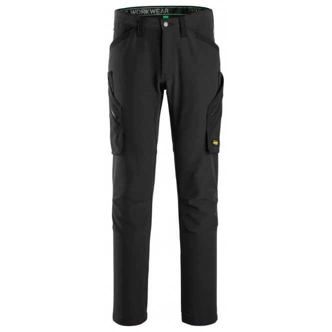 Snickers 6873 Black Full-Stretch Work Trousers W/o Knee Pockets