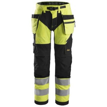 6932 FlexiWork, High-Vis Work Trousers+ Holster Pockets Class 1