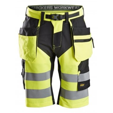 6933 FlexiWork, High-Vis Shorts+ Holster Pockets Class 1