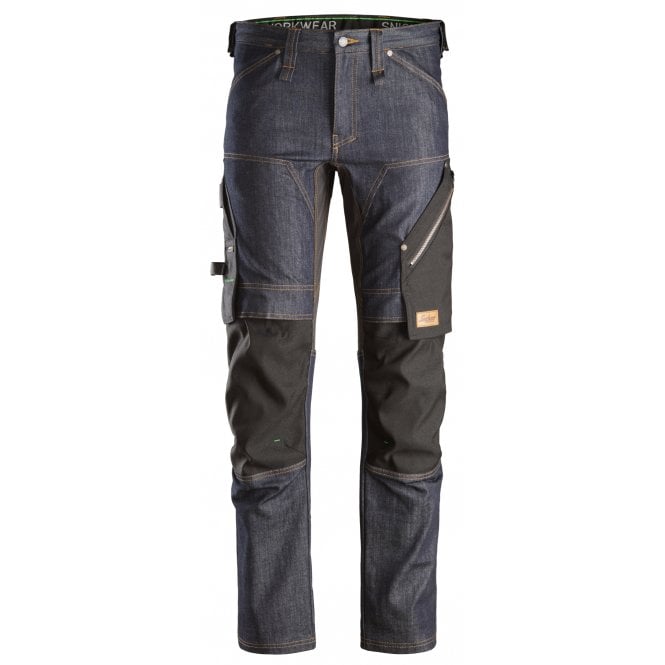 Snickers 6956 FlexiWork, Denim Work Trousers+